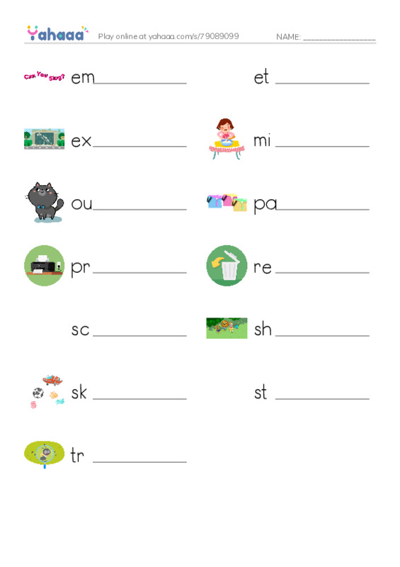 Common Verbs in English: art 2 PDF worksheet writing row