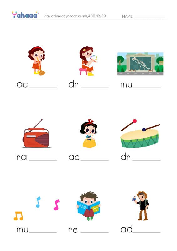 KET Vocabulary: Entertainment and Media PDF worksheet to fill in words gaps