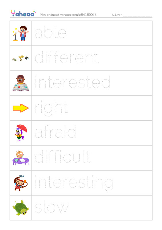 KET Vocabulary: Personal Feelings, Opinions and Experiences PDF one column image words