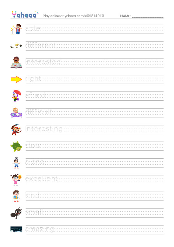 KET Vocabulary: Personal Feelings, Opinions and Experiences PDF write between the lines worksheet