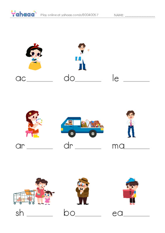 KET Vocabulary: Work and Jobs PDF worksheet to fill in words gaps