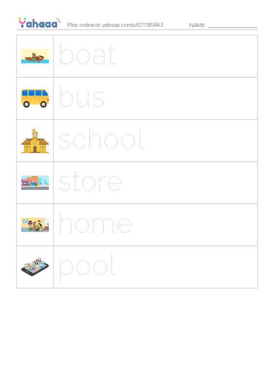 RAZ Vocabulary A: He Runs PDF one column image words