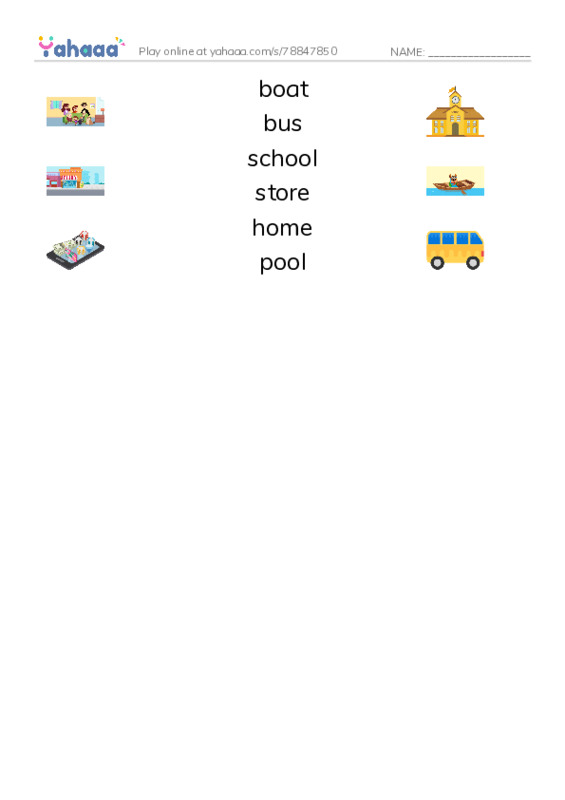 RAZ Vocabulary A: He Runs PDF three columns match words