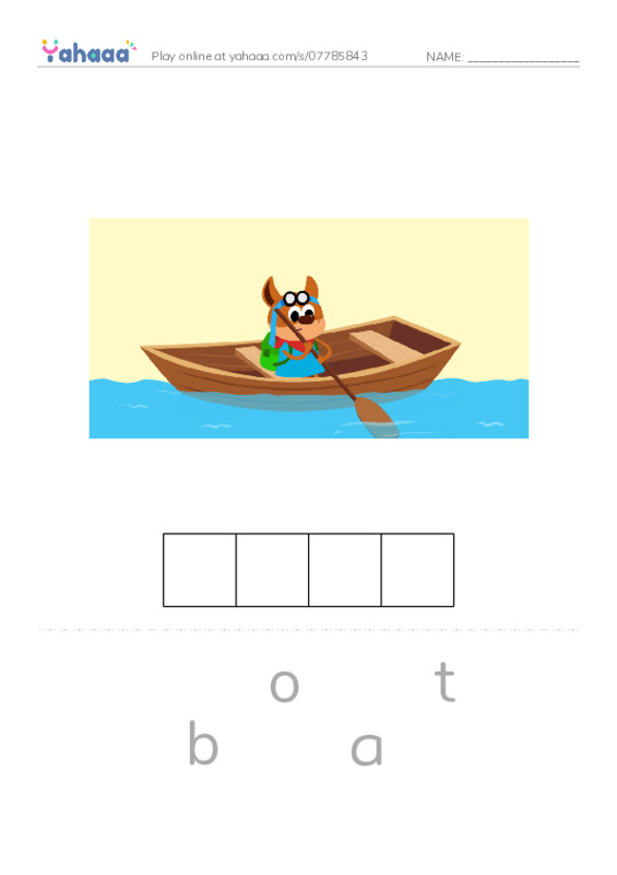 RAZ Vocabulary A: He Runs PDF word puzzles worksheet