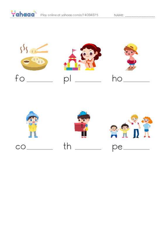 RAZ Vocabulary A: Hot and Cold PDF worksheet to fill in words gaps