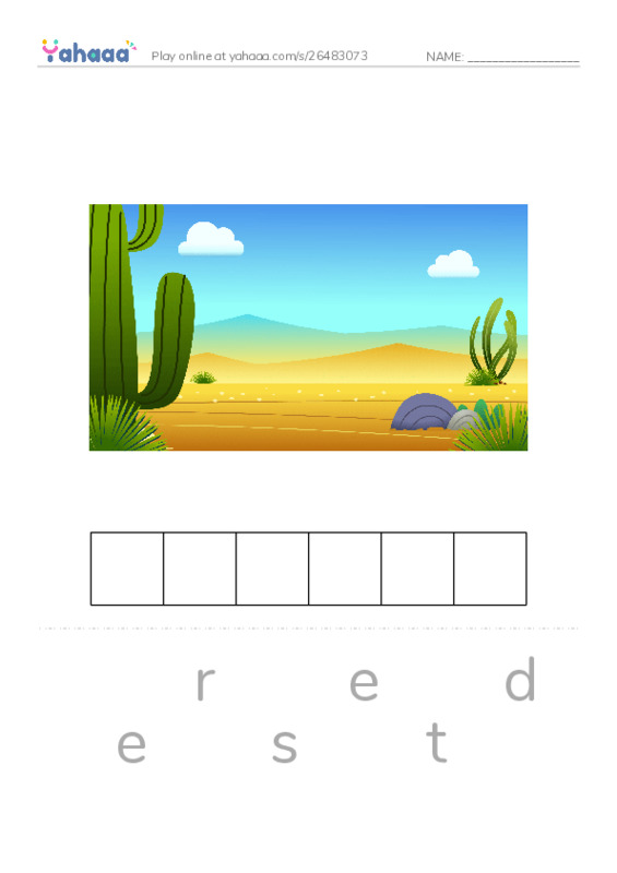 RAZ Vocabulary B: I Love the Earth PDF word puzzles worksheet