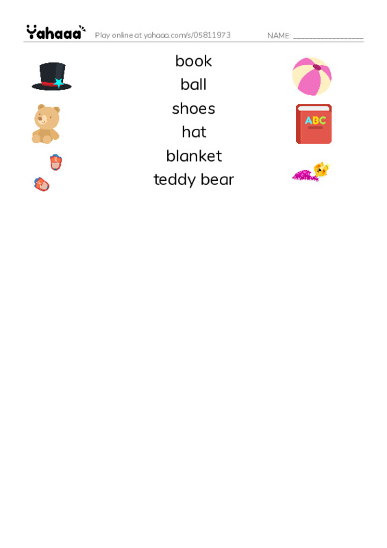 RAZ Vocabulary B: I Pick Up PDF three columns match words