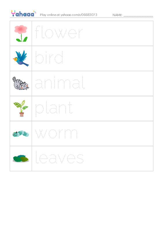 RAZ Vocabulary B: It Is Spring PDF one column image words