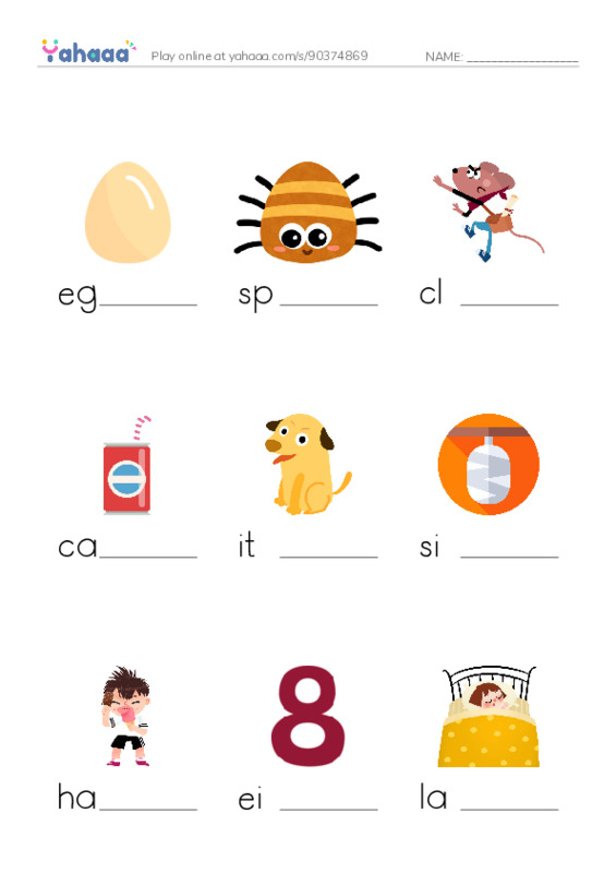 RAZ Vocabulary C: All About Spiders PDF worksheet to fill in words gaps