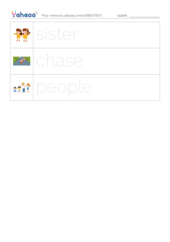 RAZ Vocabulary C: Allie and Ollie PDF one column image words