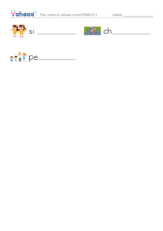RAZ Vocabulary C: Allie and Ollie PDF worksheet writing row