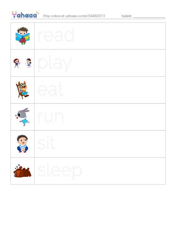 RAZ Vocabulary C: Go Away Lily PDF one column image words