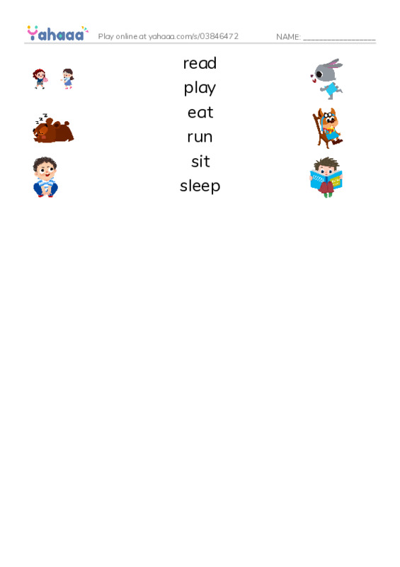 RAZ Vocabulary C: Go Away Lily PDF three columns match words