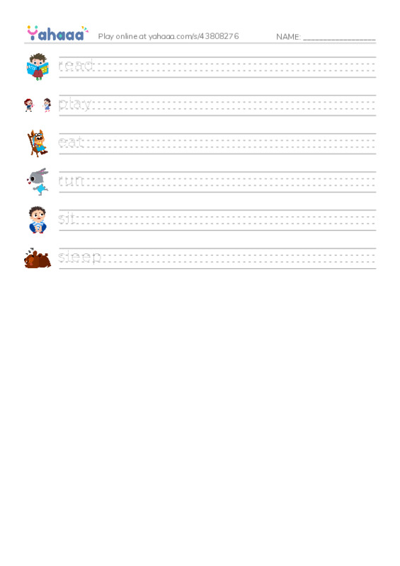RAZ Vocabulary C: Go Away Lily PDF write between the lines worksheet