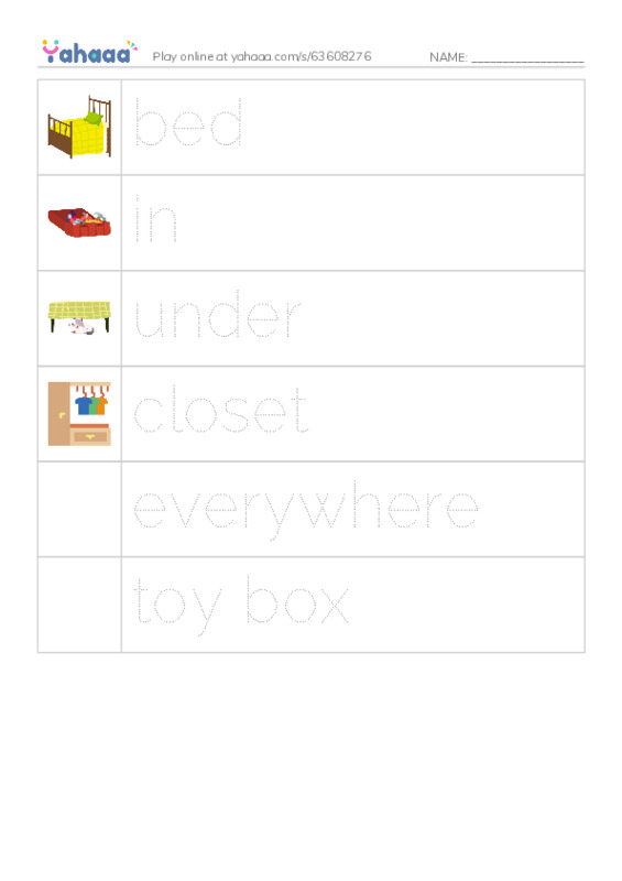 RAZ Vocabulary C: I Looked Everywhere PDF one column image words