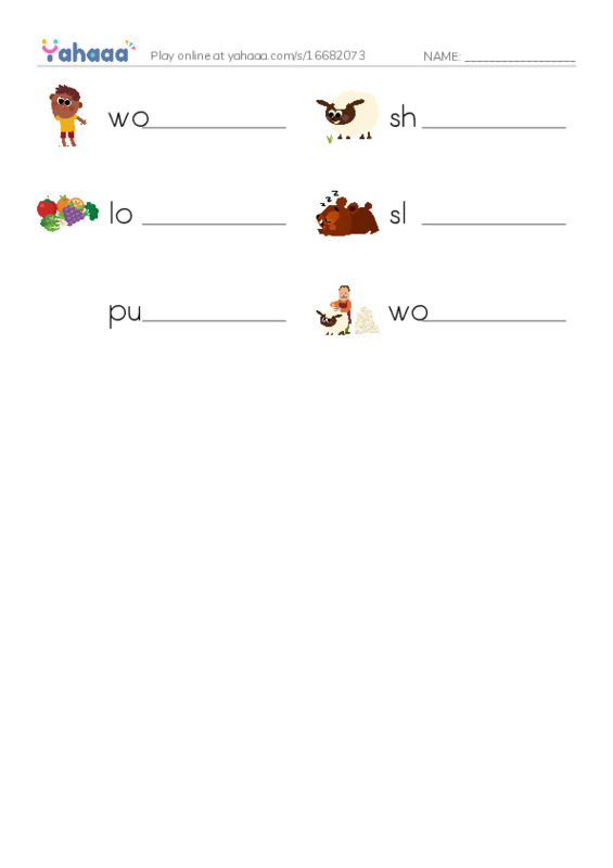 RAZ Vocabulary C: I Wonder PDF worksheet writing row