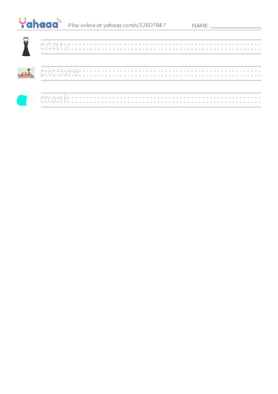 RAZ Vocabulary C: I Wont PDF write between the lines worksheet