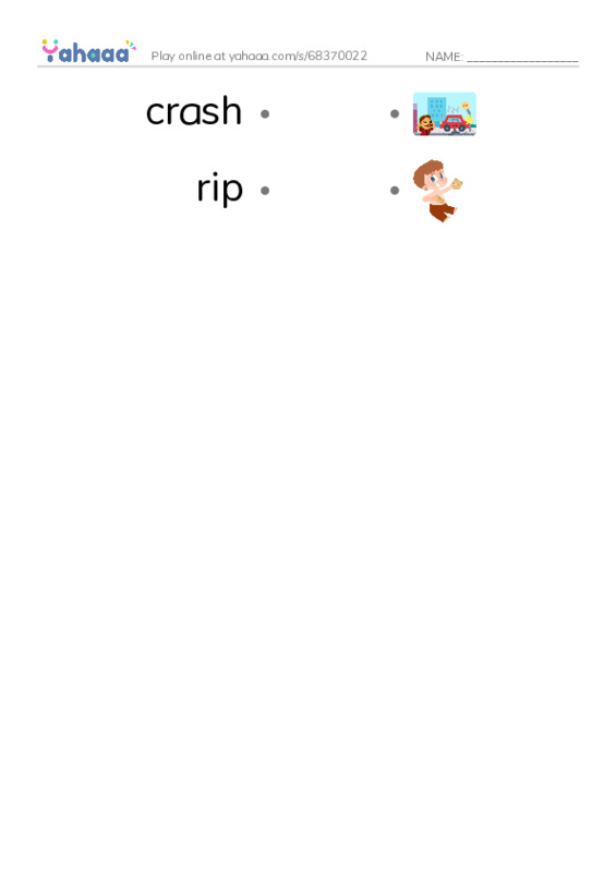 RAZ Vocabulary C: Lucy Did It PDF link match words worksheet