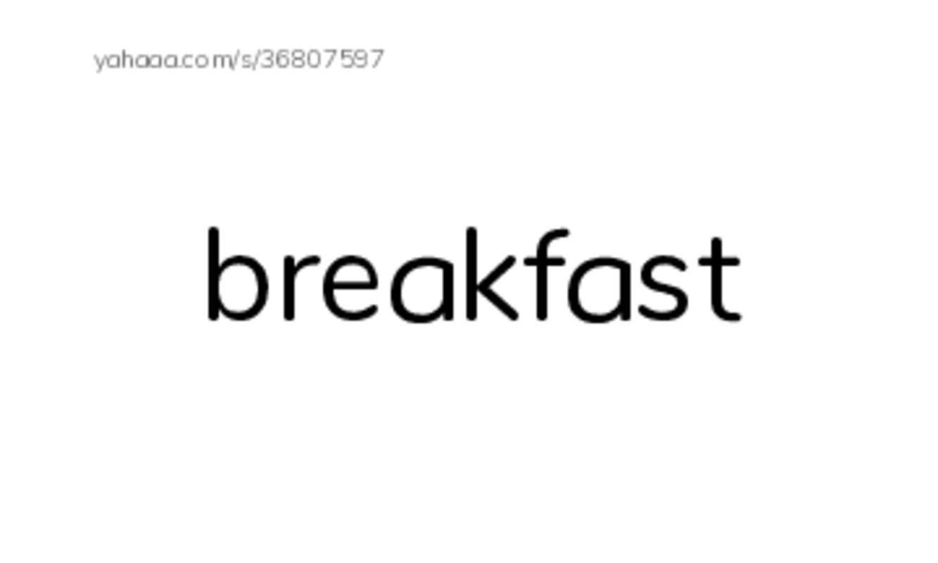 RAZ Vocabulary C: Whats for Breakfast PDF index cards word only