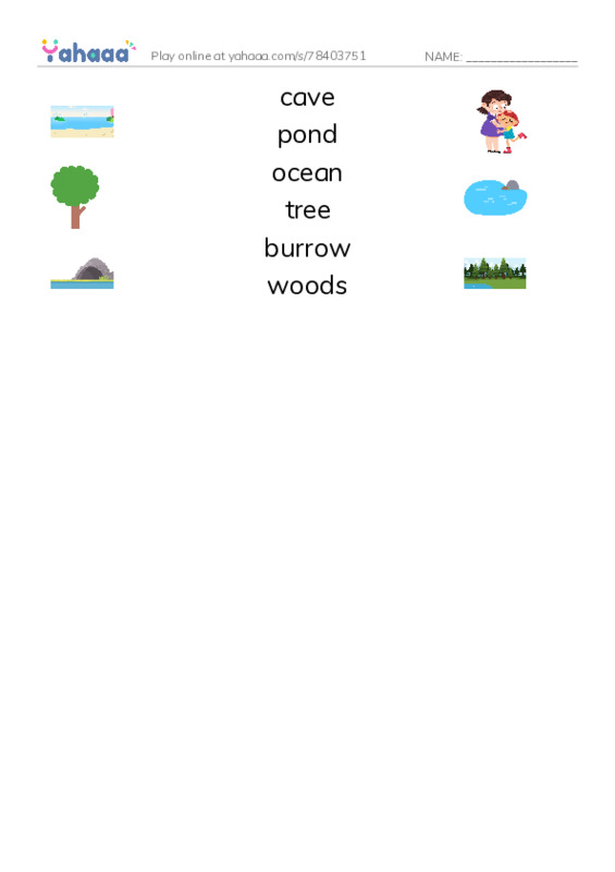 RAZ Vocabulary D: Where Animals Live PDF three columns match words