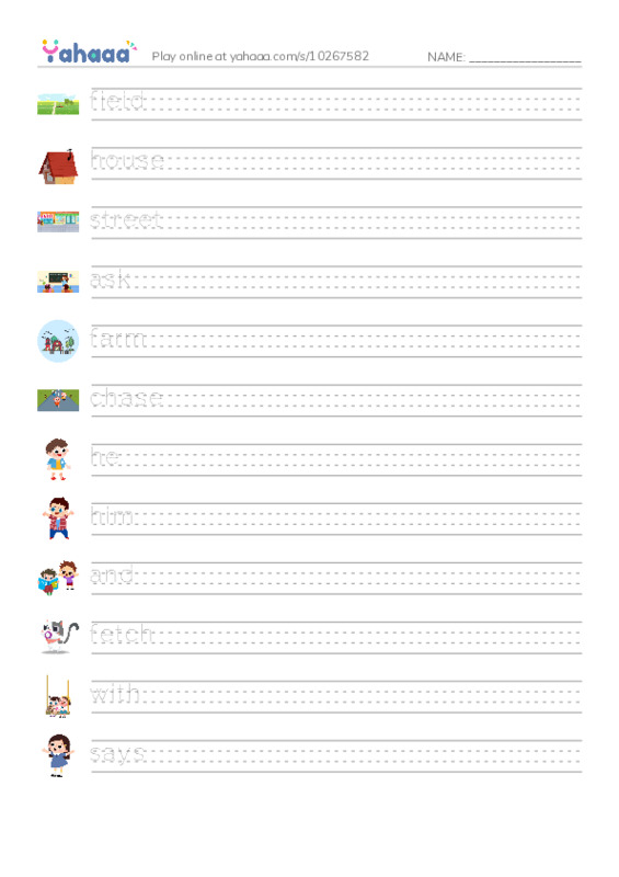 RAZ Vocabulary G: Billy Gets Lost PDF write between the lines worksheet