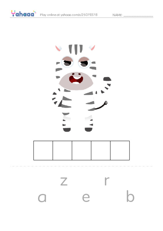 RAZ Vocabulary I: A Visit to the Zoo2 PDF word puzzles worksheet