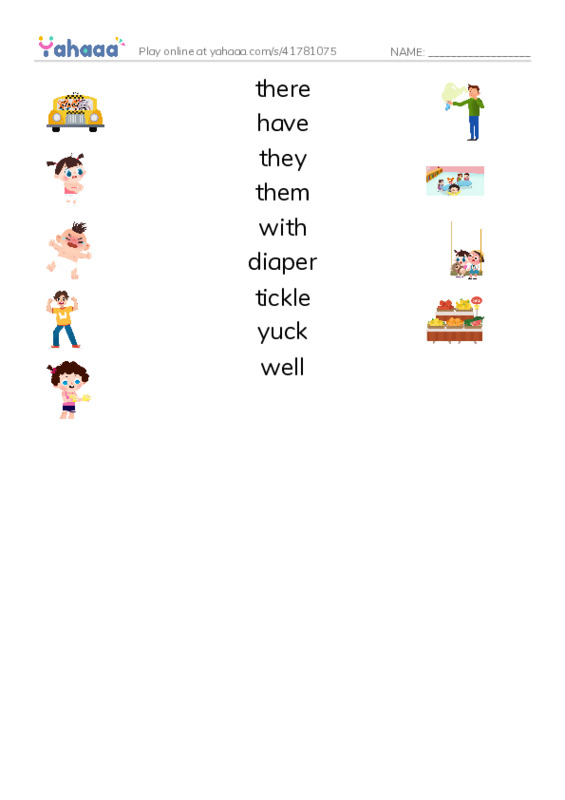 RAZ Vocabulary I: Arthurs Bad News Day2 PDF three columns match words