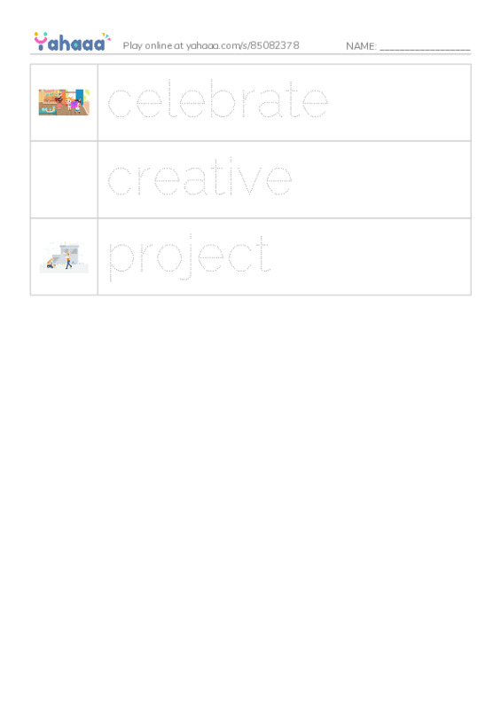 RAZ Vocabulary I: The 100th Day Project PDF one column image words