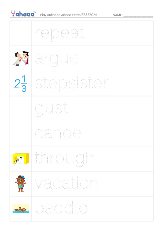 RAZ Vocabulary K: Soggy Stepsisters PDF one column image words