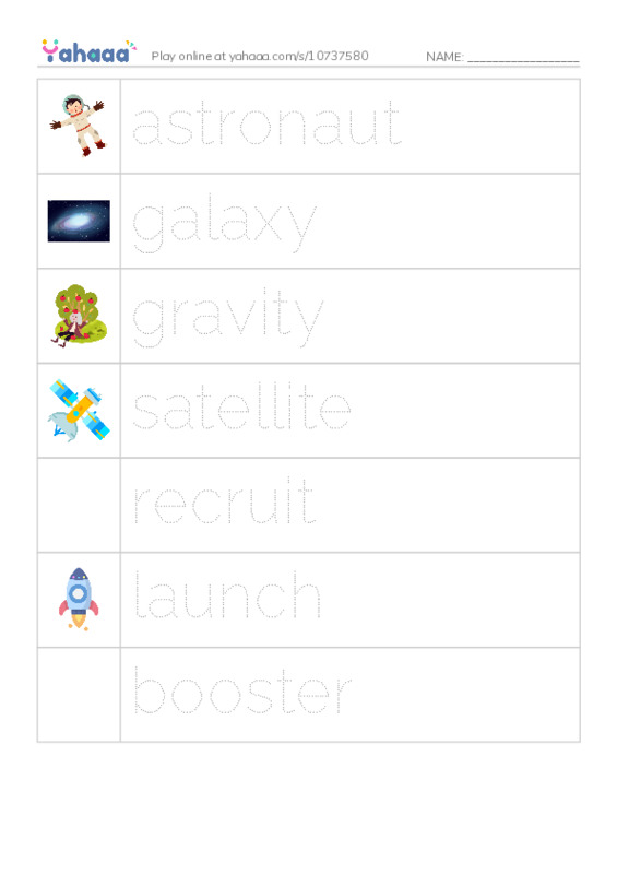 RAZ Vocabulary O: Sally Ride PDF one column image words