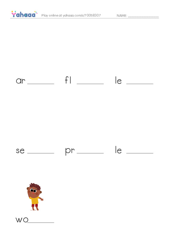 RAZ Vocabulary O: Wonders of Nature2 PDF worksheet to fill in words gaps