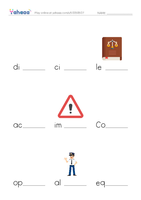 RAZ Vocabulary Q: Good for Thurgood PDF worksheet to fill in words gaps