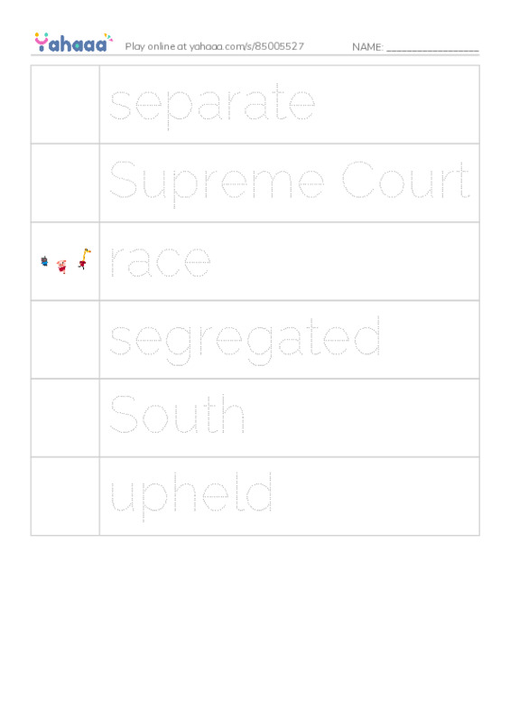 RAZ Vocabulary Q: Good for Thurgood2 PDF one column image words