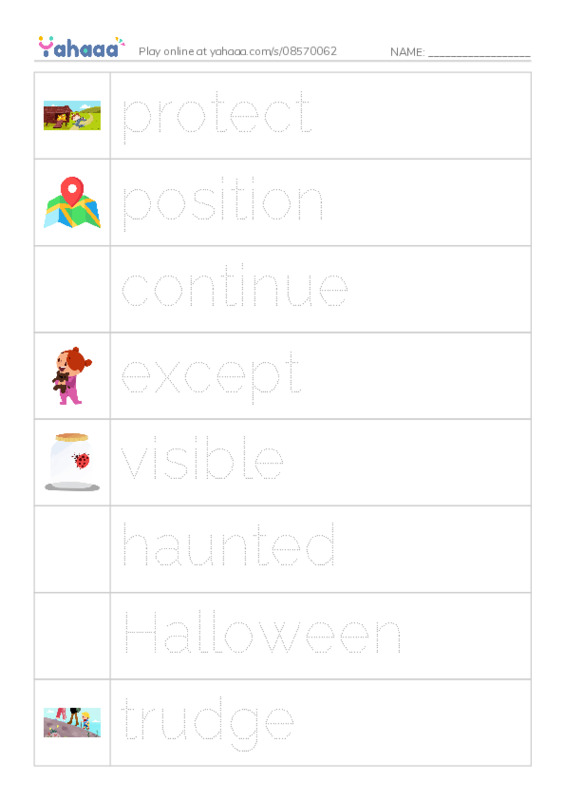 RAZ Vocabulary R: The Hollow PDF one column image words