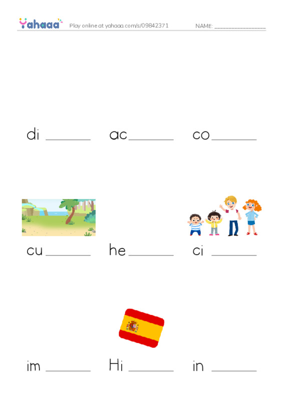 RAZ Vocabulary X: Famous Hispanic Americans A Proud Heritage PDF worksheet to fill in words gaps