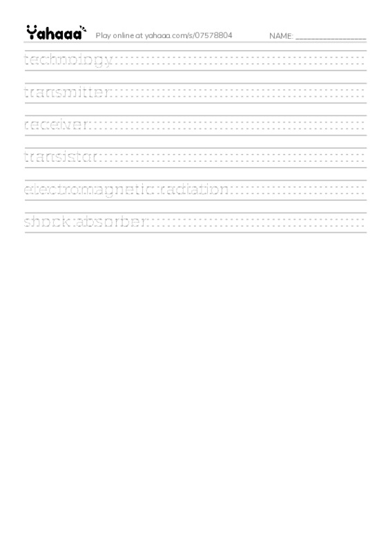 RAZ Vocabulary X: Fun By Remote Control2 PDF write between the lines worksheet