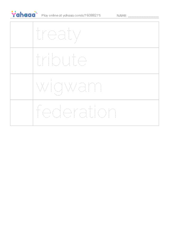 RAZ Vocabulary X: The Algonquins2 PDF one column image words
