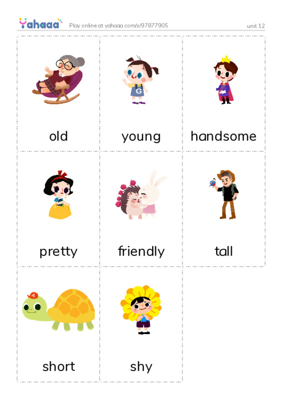 Picture flashcards worksheet for unit 12