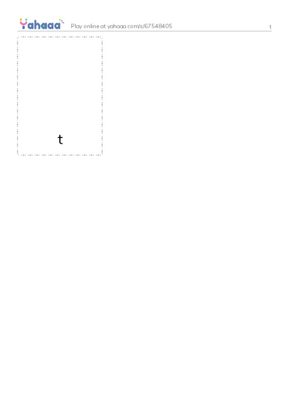 Picture flashcards worksheet for t