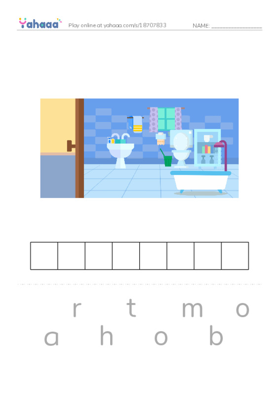 Letter scramble puzzle worksheet for Go getter 1 Unit 3.1