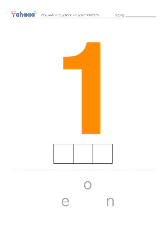 Letter scramble puzzle worksheet for numbers