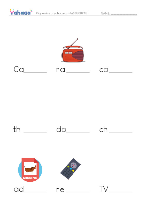 Finish the word worksheet for Something new to watch!