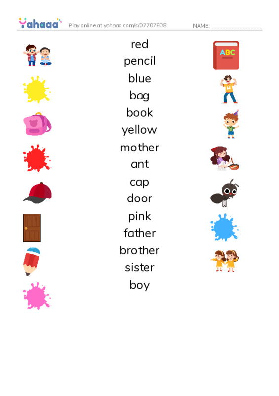 Match both sides worksheet for Review Unit 1-3