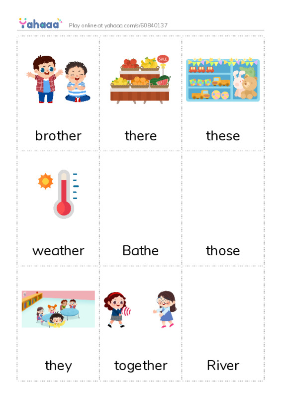 Picture flashcards worksheet for 